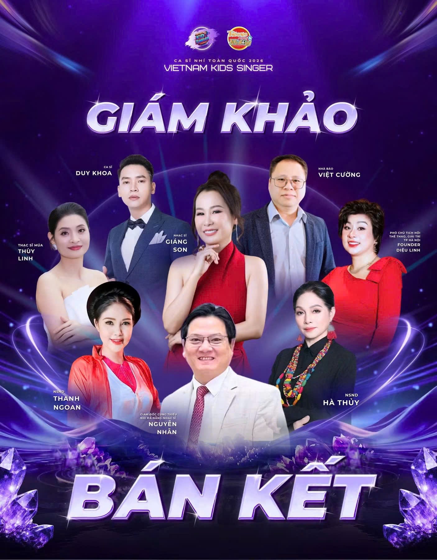 Dàn giám khảo Vòng Bán kết Vietnam Kids Singer 2026